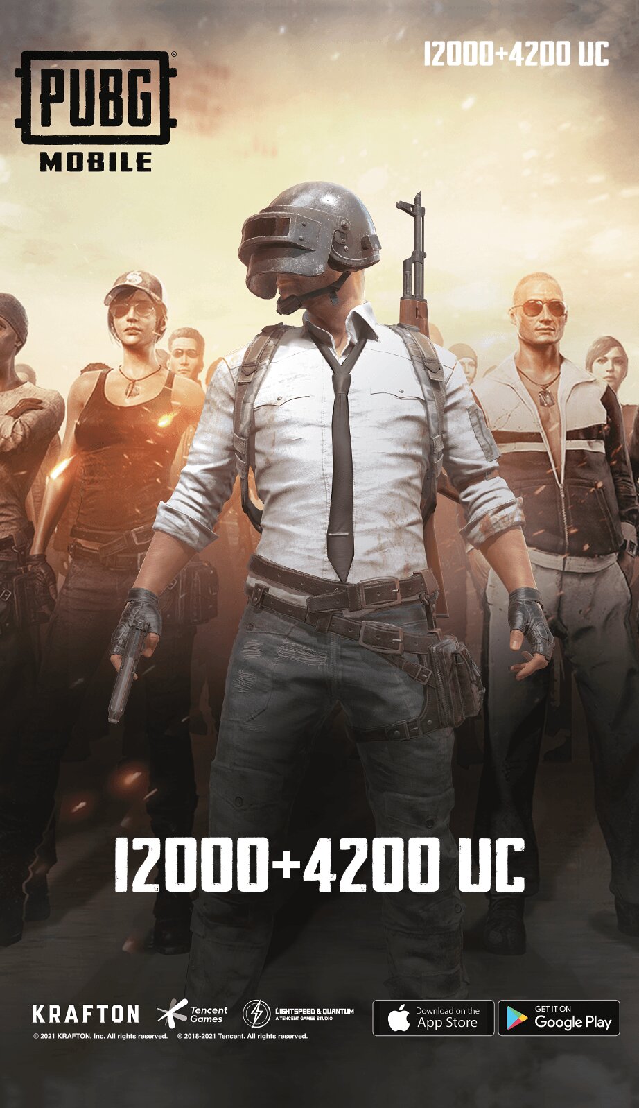 PUBG MOBILE 12000 +4200 UC