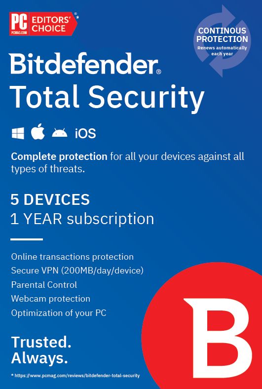 Bitdefender Total Security 1y 5D ESD ZA