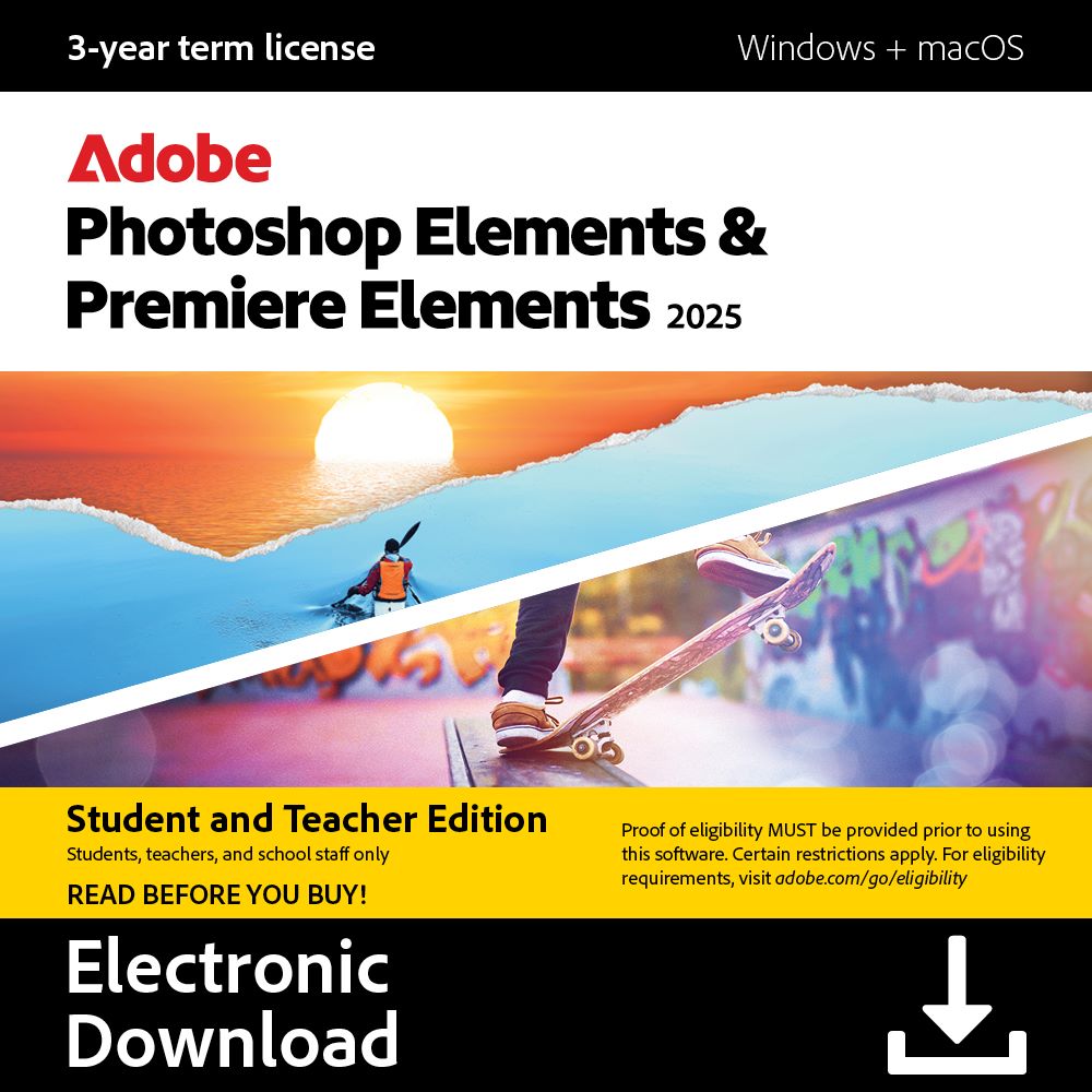 Adobe PHSP & PREM Elements 2025 3Y STE ESD ZA
