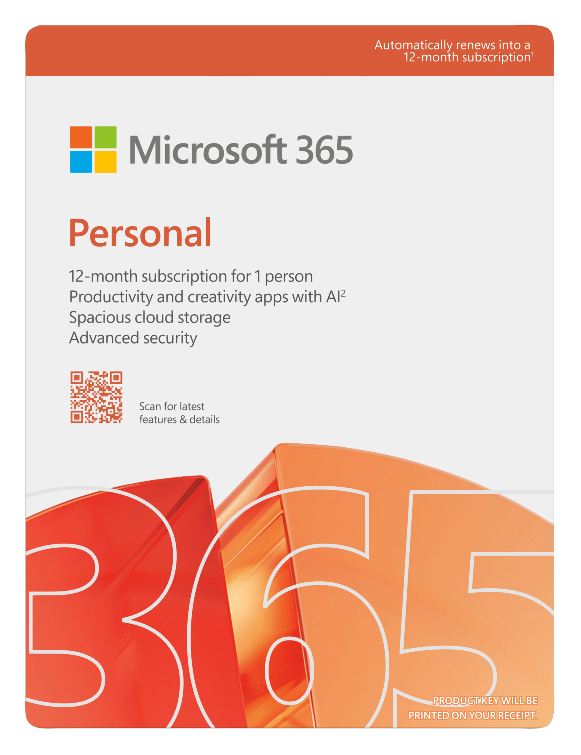 Microsoft M365 Personal 12mo Renewal AE